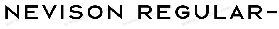 Nevison Regular字体转换